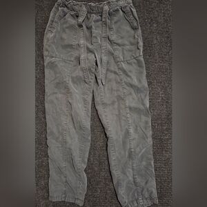 Aerie 100 Percent Lyocell Small Gray Pants Adjustable Waist